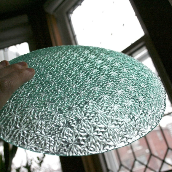 Aqua Textured Embossed Salad Plate - Picture 6 of 6